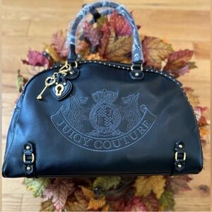 Juicy Couture twig dog maxi bowler bag, unique dark gothic style NWT